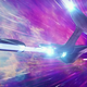 The U.S.S. Protostar engages a third nacelle in a sequence from the series' opening titles.